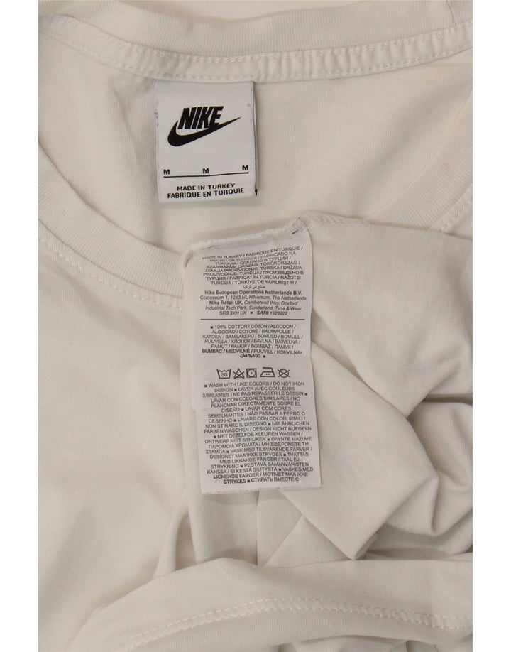 T-shirt grafica da uomo NIKE Top in cotone bianco medio
