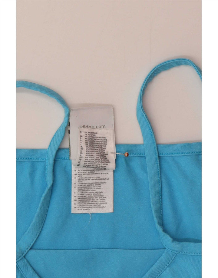 Top corto Adidas da donna Cami Top UK 12 Blu medio
