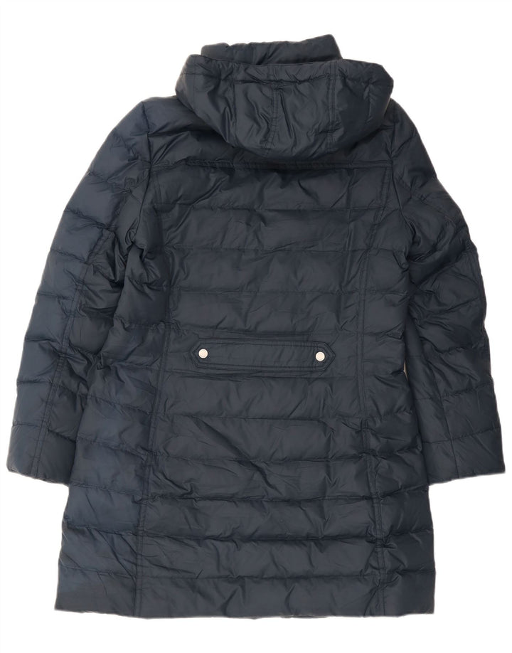 Cappotto imbottito con cappuccio da donna Tommy Hilfiger UK 16 grande poliestere blu navy