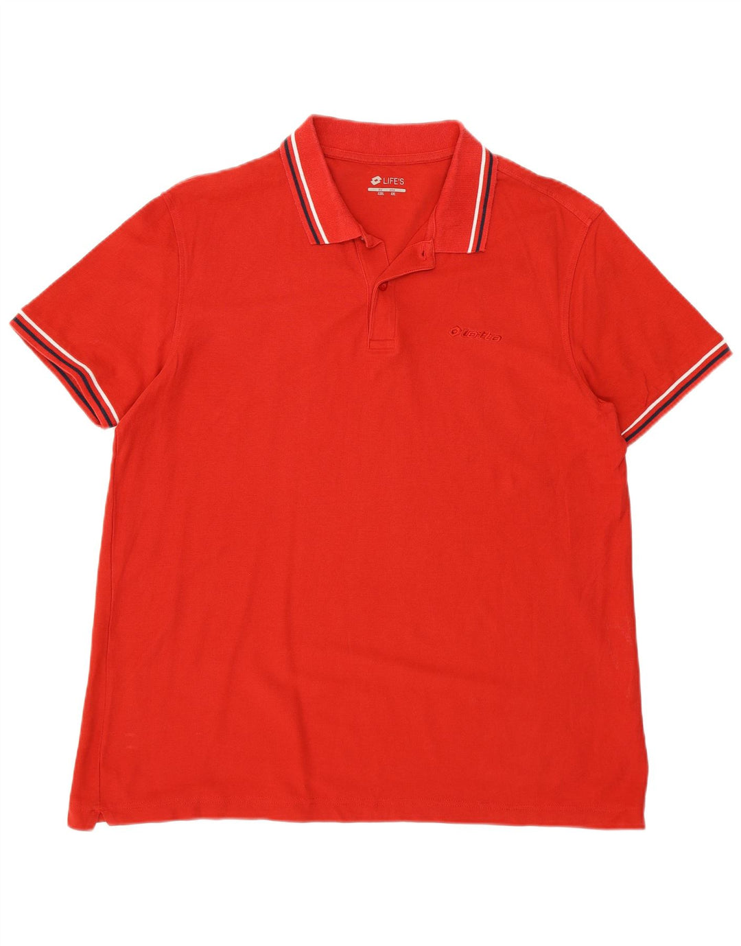 Polo da uomo LOTTO 2XL in cotone rosso