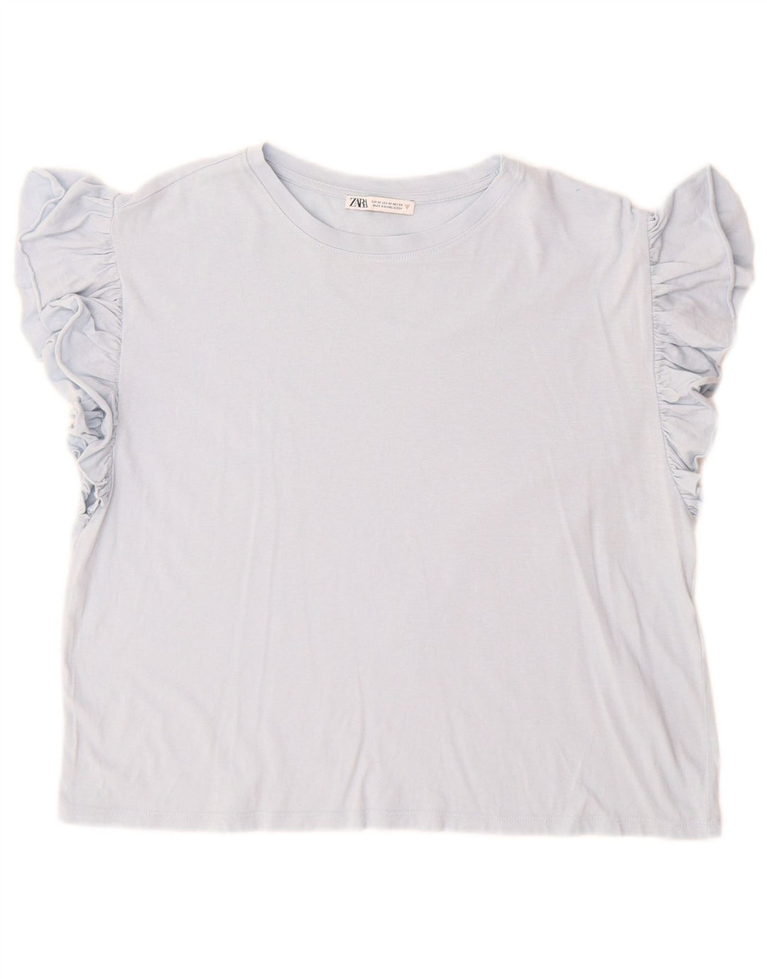 T-shirt Zara da donna Top UK 14 blu medio