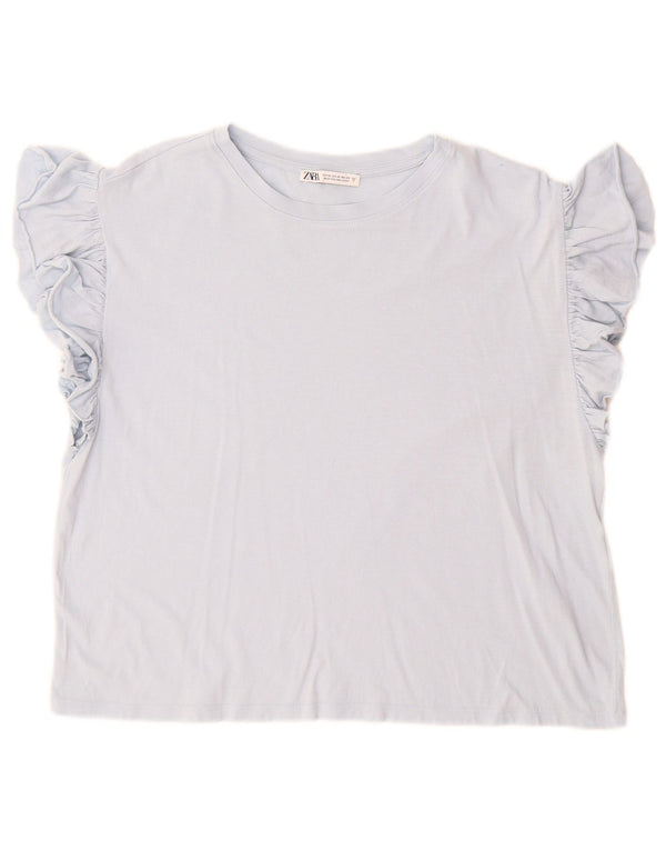 T-shirt Zara da donna Top UK 14 blu medio