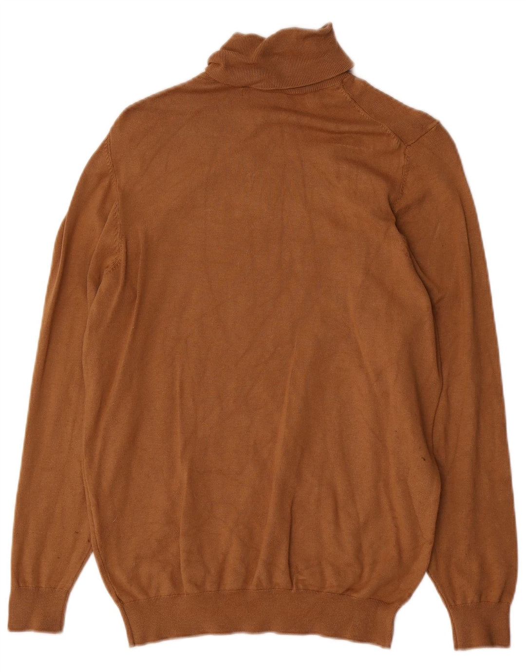 Maglione maglione a collo alto da donna Zara UK 10 piccolo in viscosa marrone