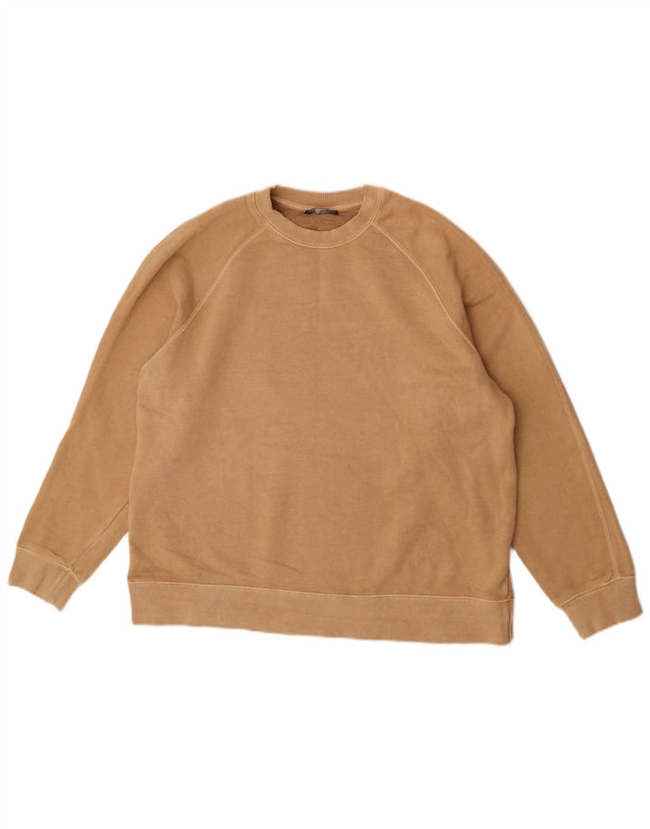 Felpa oversize da donna Zara UK 14 Cotone beige medio