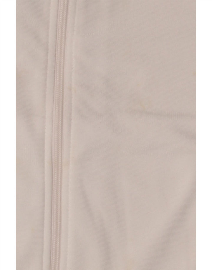 Giacca da tuta da ragazzo Adidas 11-12 anni in poliestere color block bianco