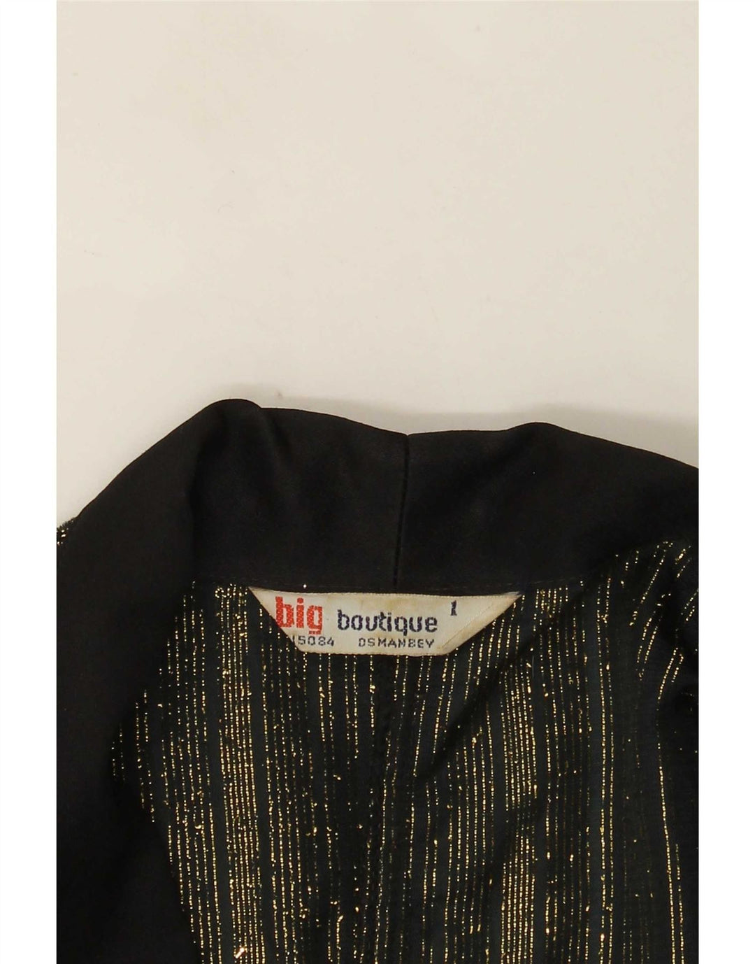 Giacca blazer vintage da donna a 1 bottone UK 16 grande a righe nere