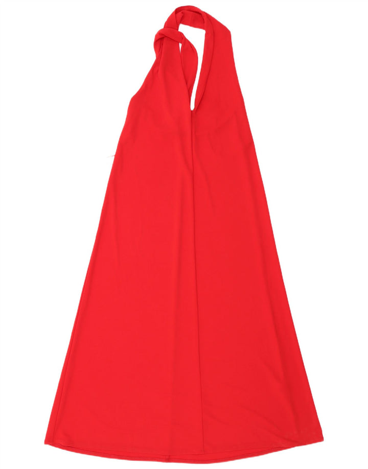 Abito da donna Zara con scollo all'americana UK 10 piccolo rosso in poliestere