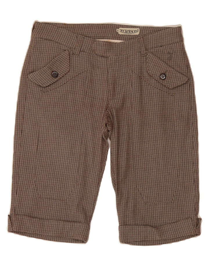 JECKERSON Mens Bermuda Shorts W29 Small  Brown Check Cotton Vintage Jeckerson and Second-Hand Jeckerson from Messina Hembry 