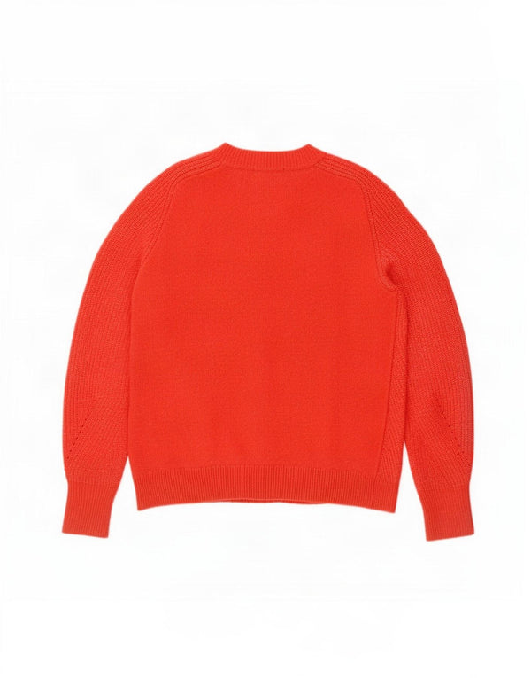 Maglione cardigan da donna Marks & Spencer UK 10 Piccolo acrilico screziato rosso