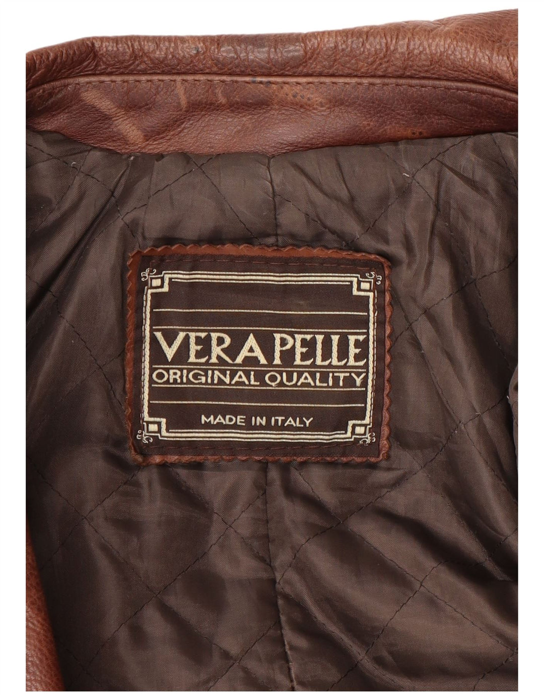 Giacca in pelle vintage da uomo UK 38 in pelle marrone medio