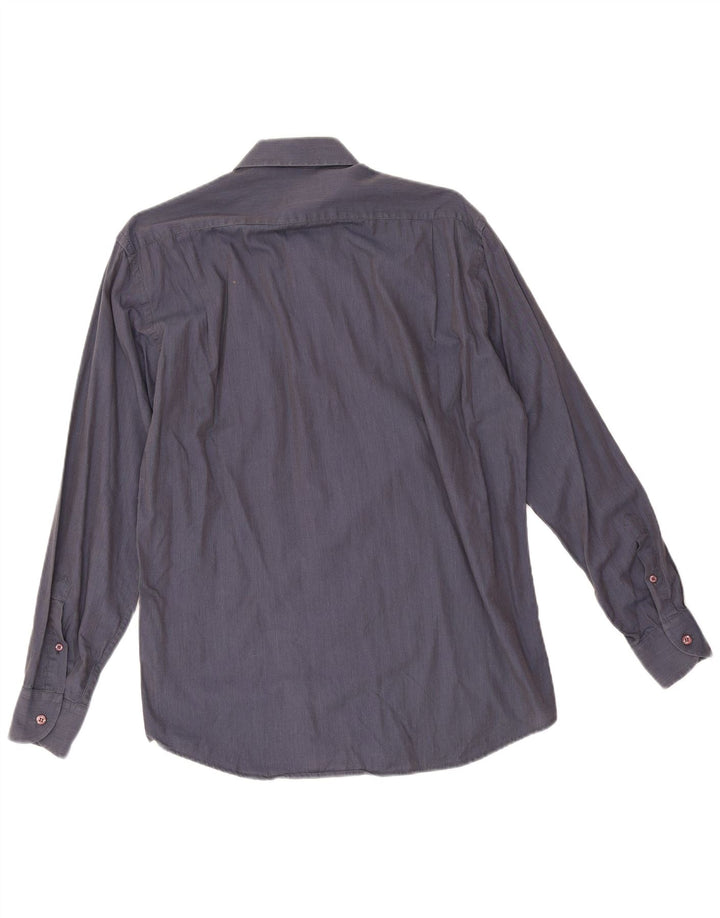 Camicia da uomo Gianfranco Ferre taglia 39 15 1/2 cotone medio blu navy