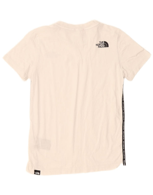 T-shirt grafica per ragazzi The North Face Top 11-12 anni Large in cotone bianco sporco