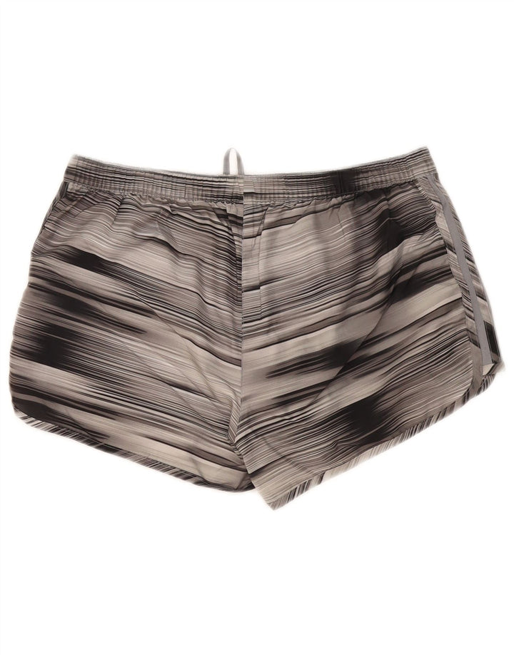 Pantaloncini sportivi Adidas Climalite da donna UK 14 Poliestere a righe grigio medio