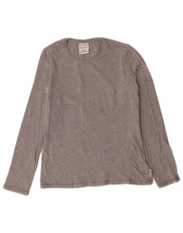 CHAMPION Maglia da donna Heritage Classics a maniche lunghe UK 10 Small Grigio