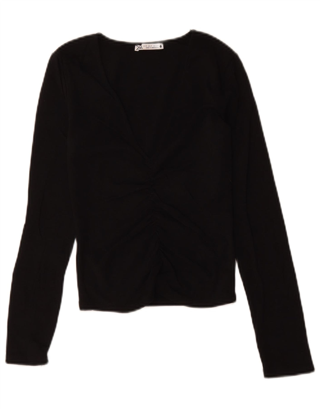 Maglione corto con scollo a V da donna Zara UK 8 piccolo nero
