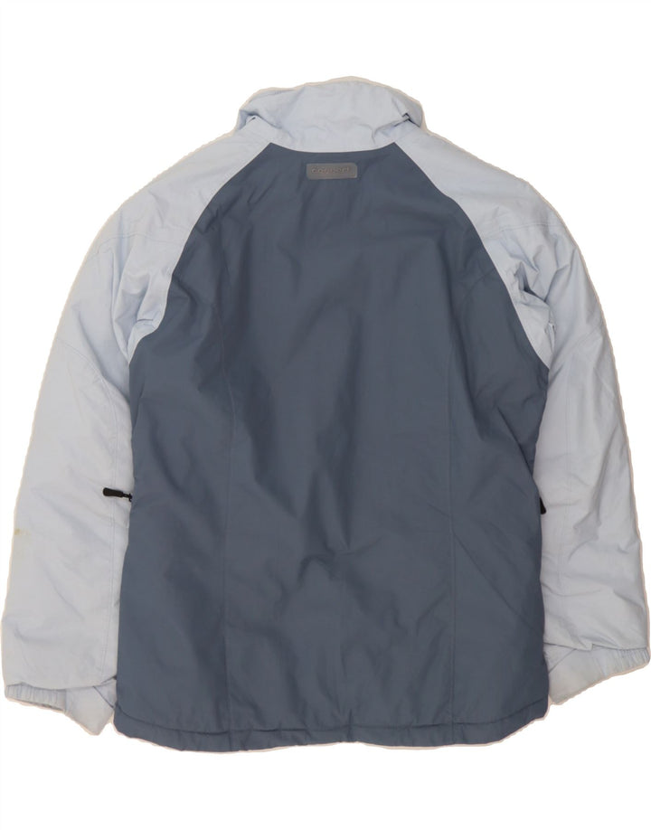 COLUMBIA Womens Windbreaker Jacket UK 14 Medium Blue Colourblock Nylon Vintage Columbia and Second-Hand Columbia from Messina Hembry 