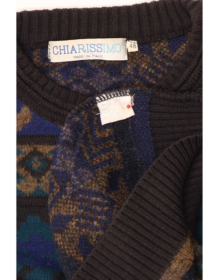 Maglione maglione girocollo da uomo Chiarissimo IT 48 medio multicolore