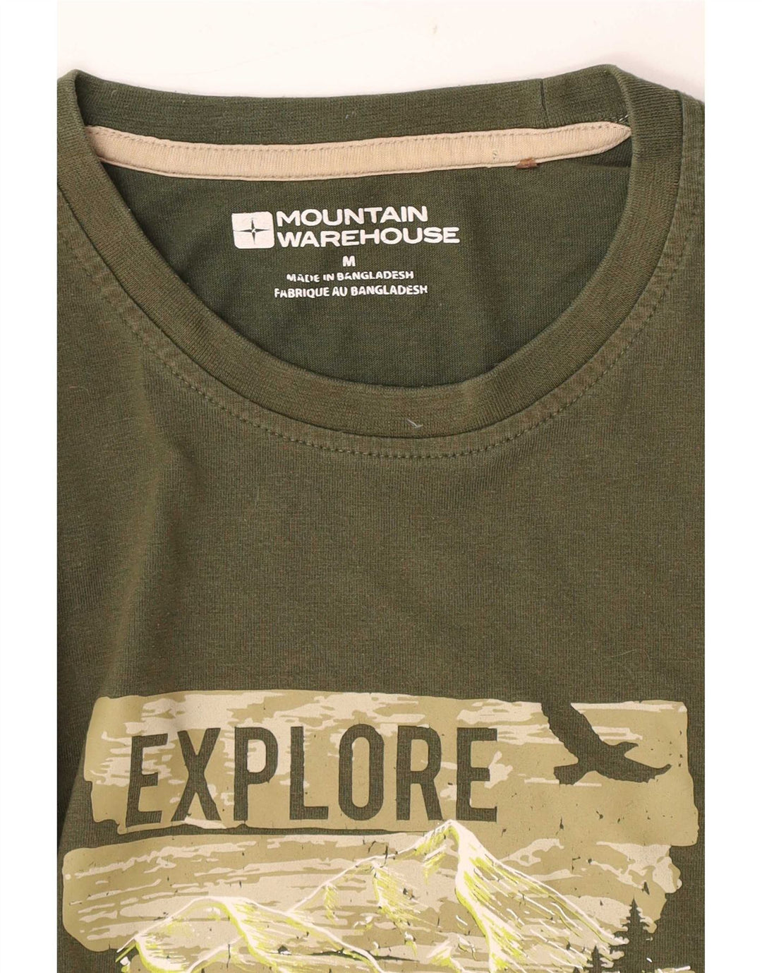 T-shirt grafica da uomo Mountain Warehouse Top verde medio