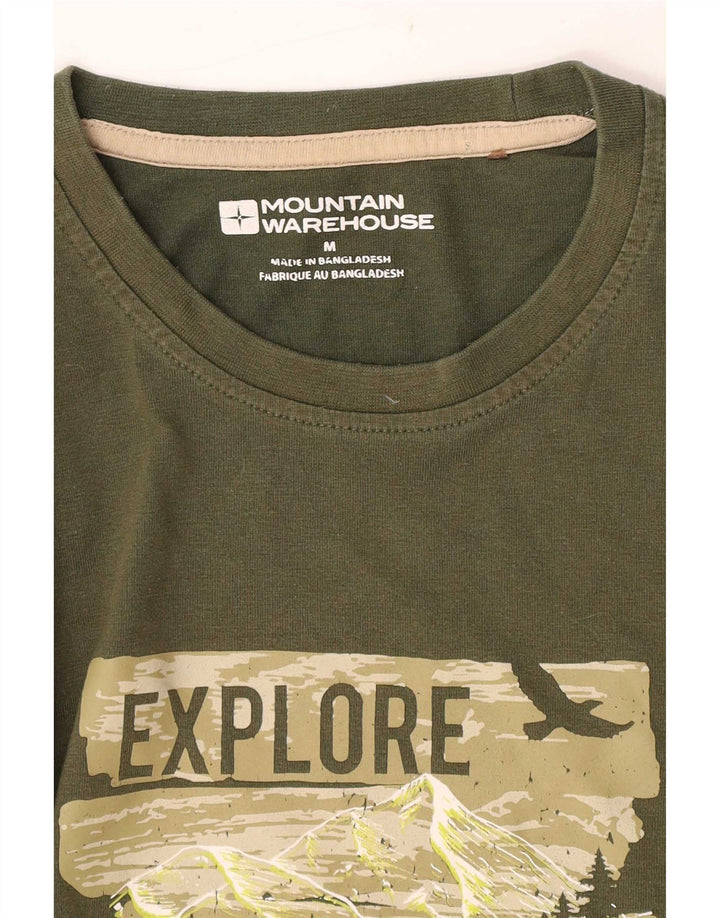 T-shirt grafica da uomo Mountain Warehouse Top verde medio