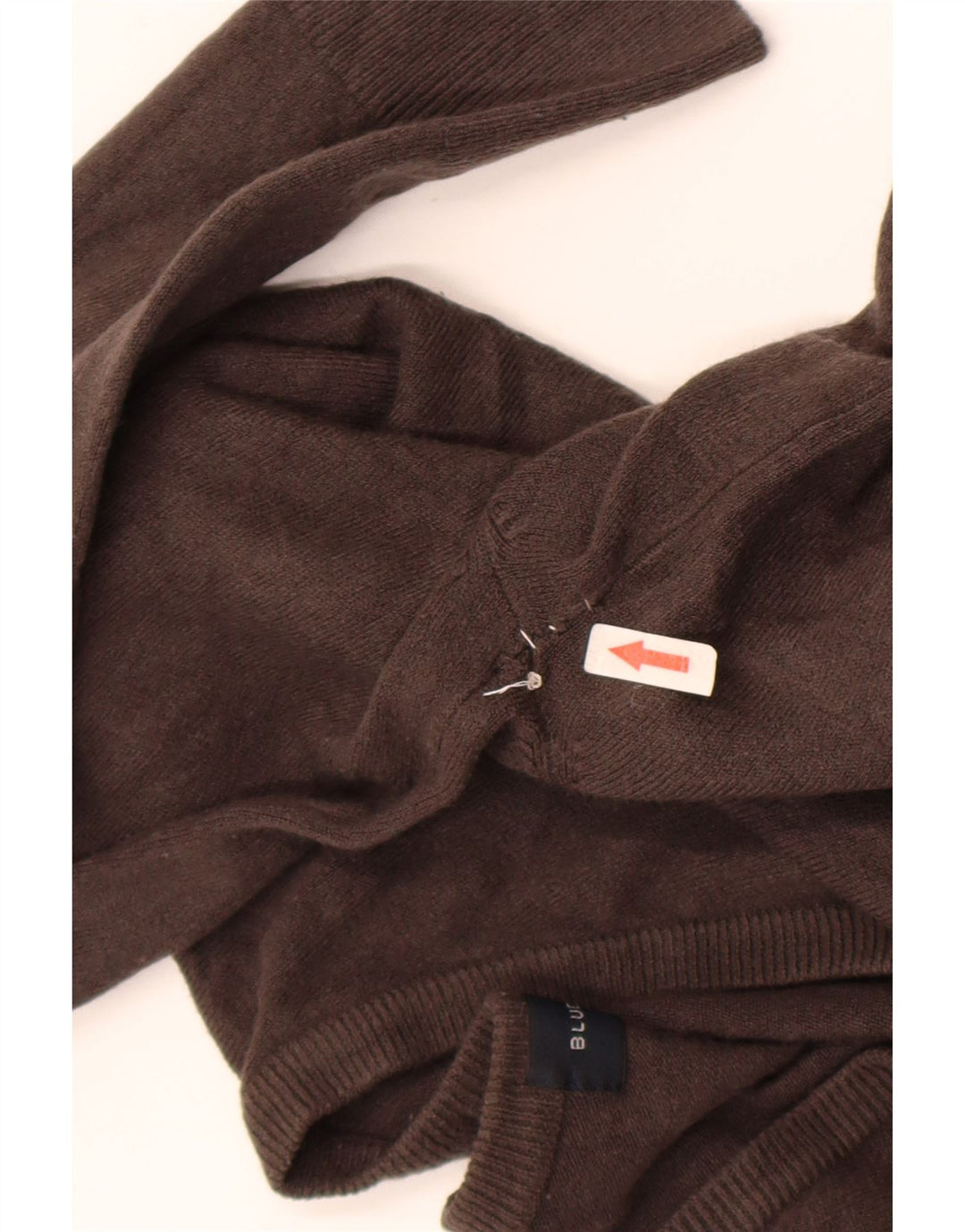 Maglione da uomo con scollo a V blu Harbour Marks & Spencer marrone medio
