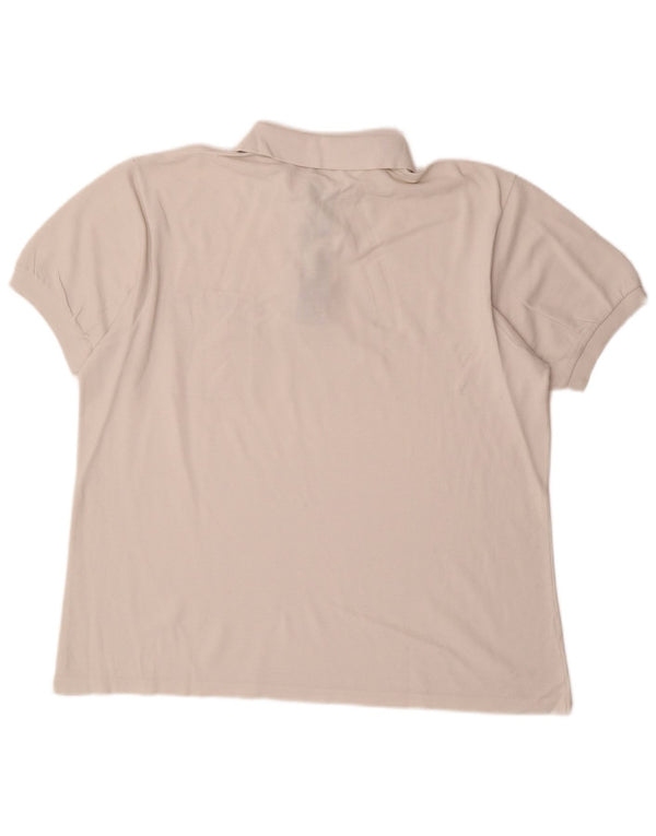 Polo da uomo Lacoste taglia 6 XL in cotone bianco