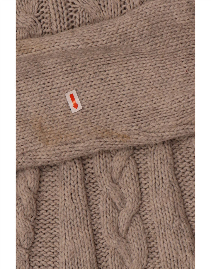 Maglione maglione a collo alto da donna Marks & Spencer UK 10 piccolo acrilico grigio