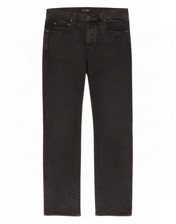 Jeans dritti da donna Armani W32 L33 cotone grigio