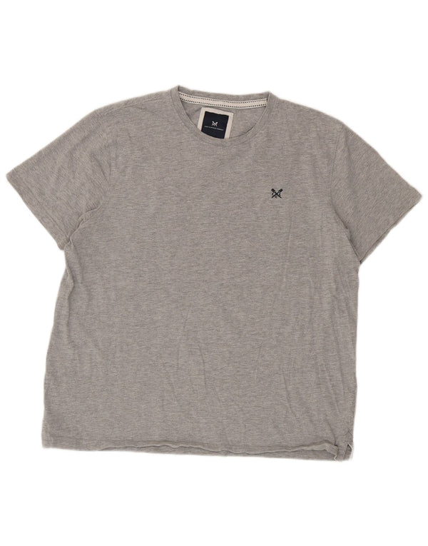 Crew Clothing T-shirt da uomo Top XL in cotone grigio