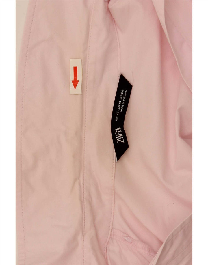 Camicia oversize da donna Zara UK 6 XS cotone rosa