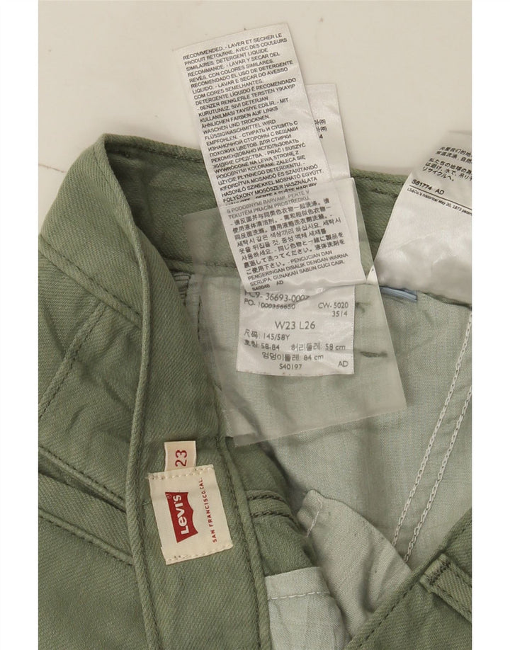Pantaloni cargo dritti da donna Levi's W23 L26 cotone verde