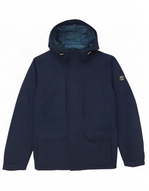 Giacca a vento con cappuccio da uomo Timberland UK 36 Small Poliestere blu navy