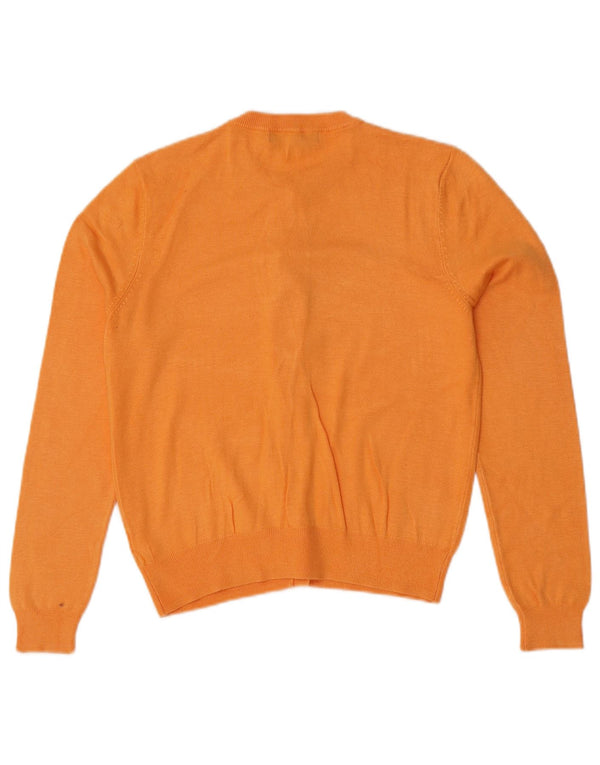 Maglione cardigan corto da donna Marks & Spencer UK 12 arancione medio
