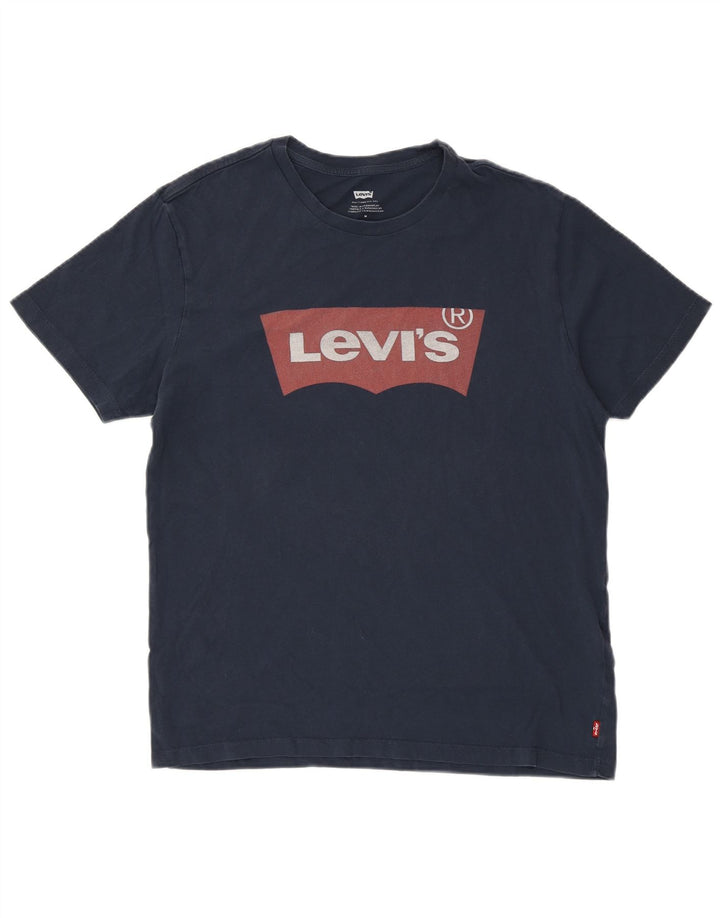 T-shirt grafica da uomo LEVI'S Top in cotone blu navy medio