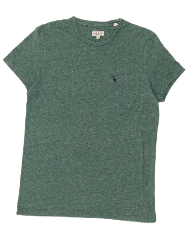 Jack Wills Mens T-Shirt Top Medium Green Flecked Cotton