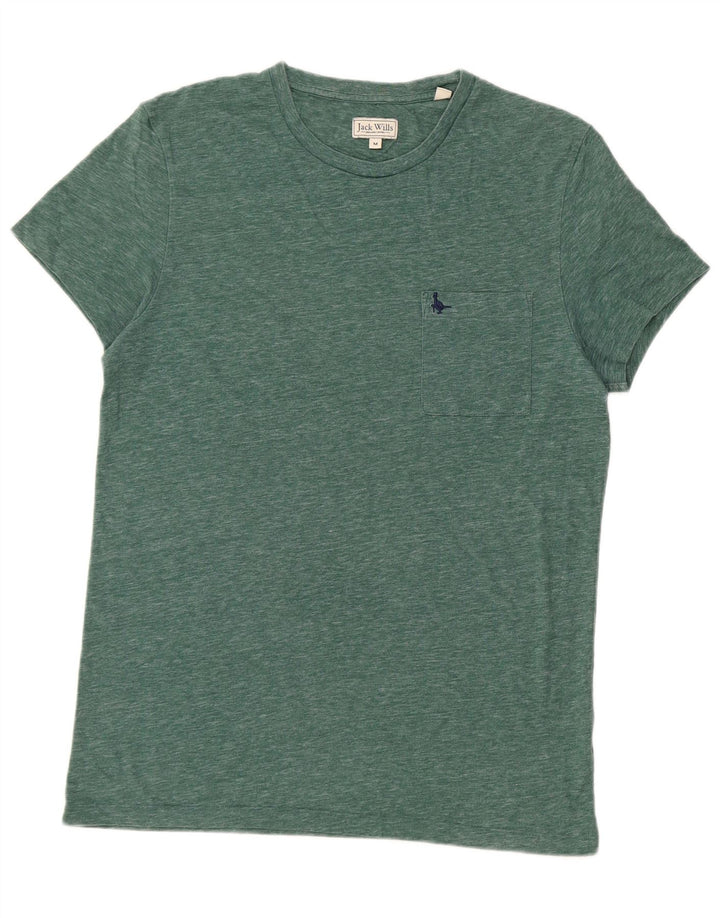 T-shirt da uomo Jack Wills Top in cotone screziato verde medio