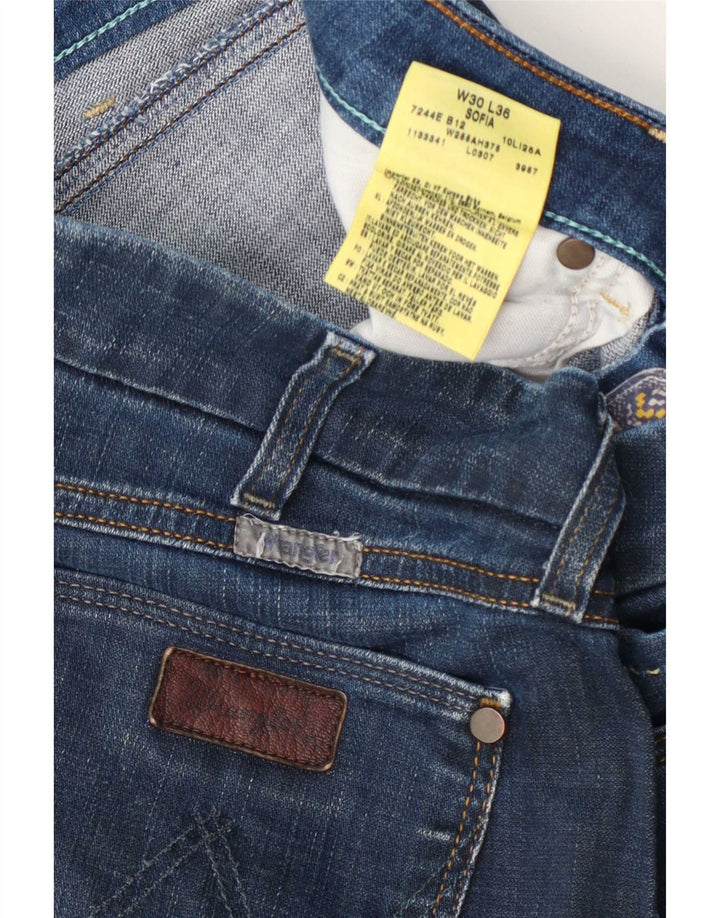 Jeans dritti Wrangler da donna Sofia W30 L36 cotone blu