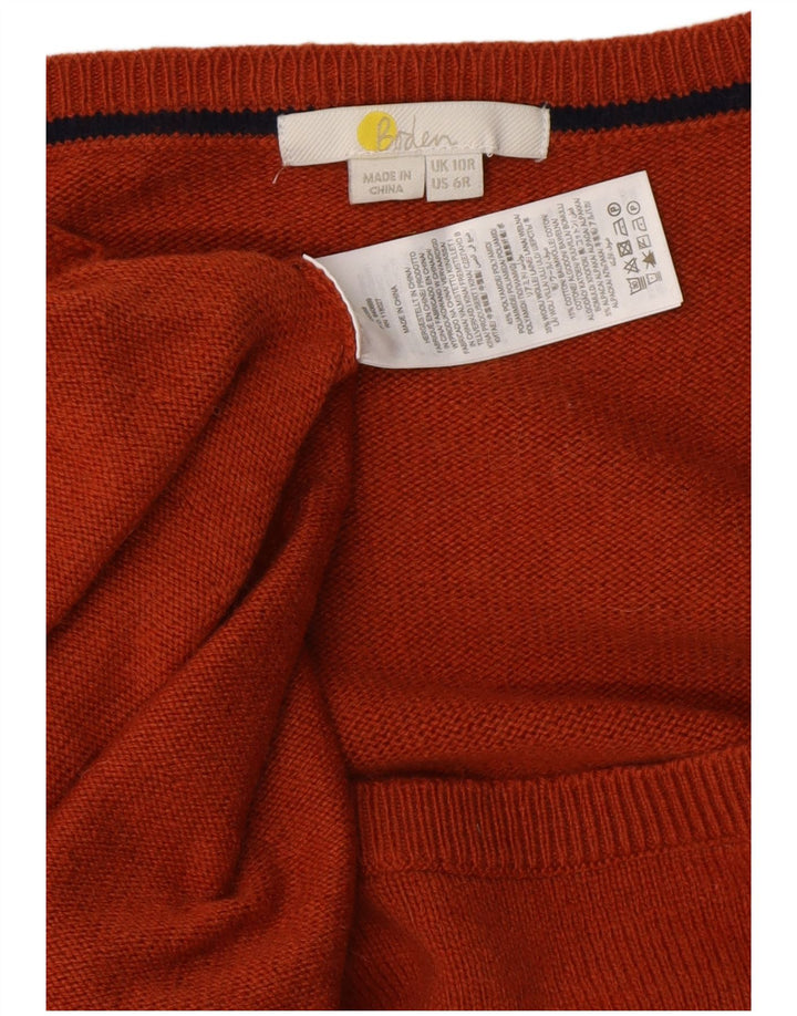 BODEN Abito maglione da donna UK 10 Small Arancione Poliammide