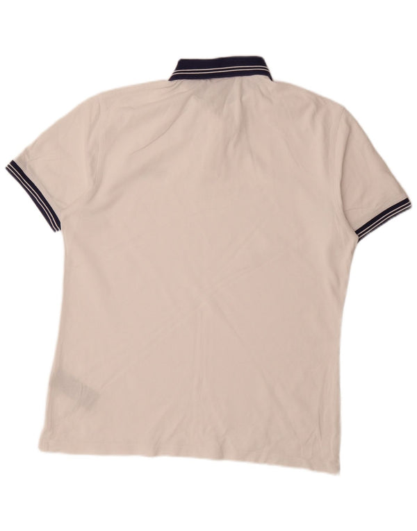 Polo da rugby da uomo Barbour in cotone a righe grandi bianche