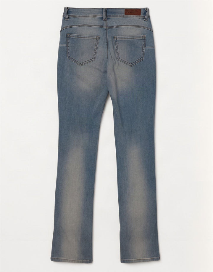Jeans Bootcut slim effetto consumato Benetton da donna W26 L31 Blu