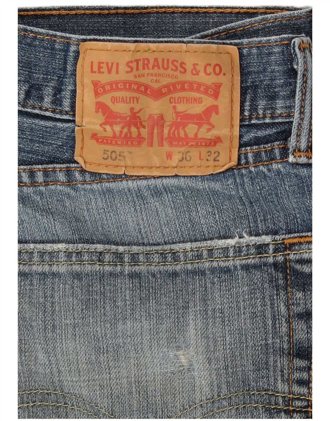 Levi's Uomo 505 Jeans dritti W34 L32 Cotone Blu