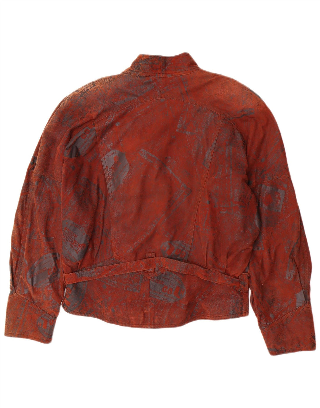 Giacca in pelle oversize da donna Maddox EU 40 in pelle bordeaux media