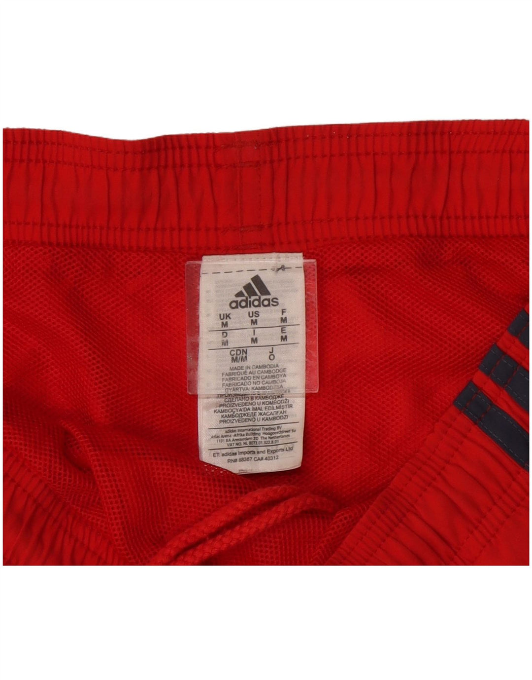 Pantaloncini da bagno Adidas da uomo in poliestere rosso medio