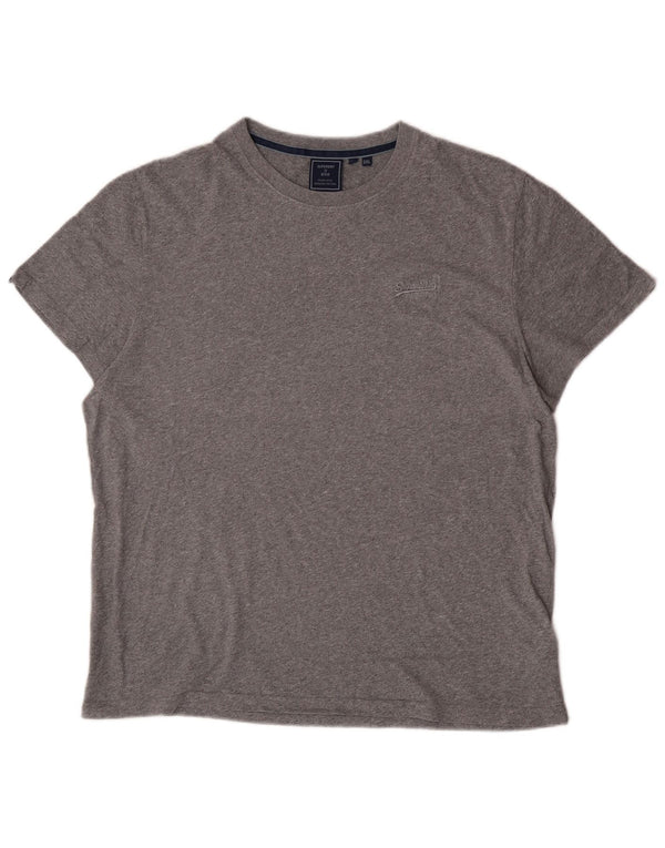 T-shirt da donna Superdry Top 2XL in cotone grigio