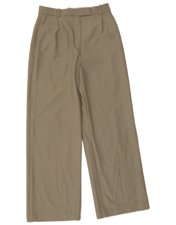 Pantaloni da abito a gamba larga da donna Zara Large W30 L32 poliestere verde