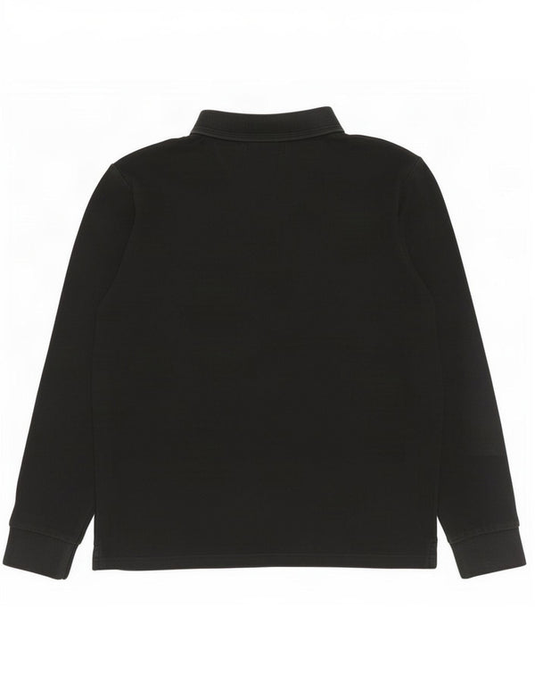Pierre Cardin Mens Long Sleeve Polo Shirt Medium Black Cotton