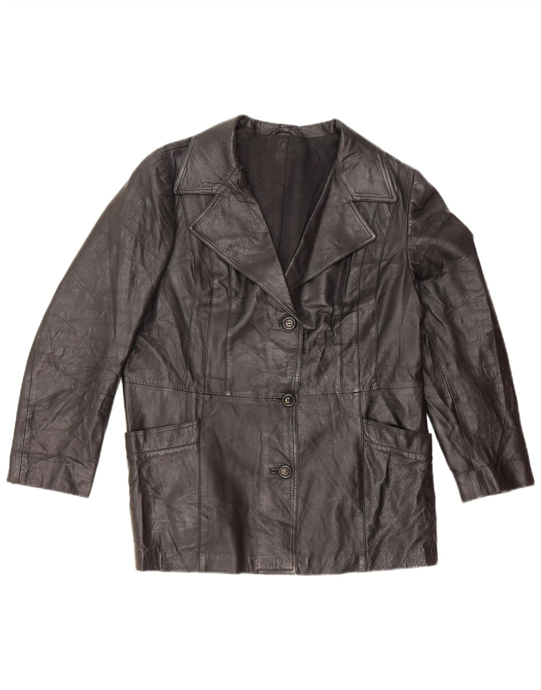 Giacca in pelle da donna Nappa UK 14 media nera