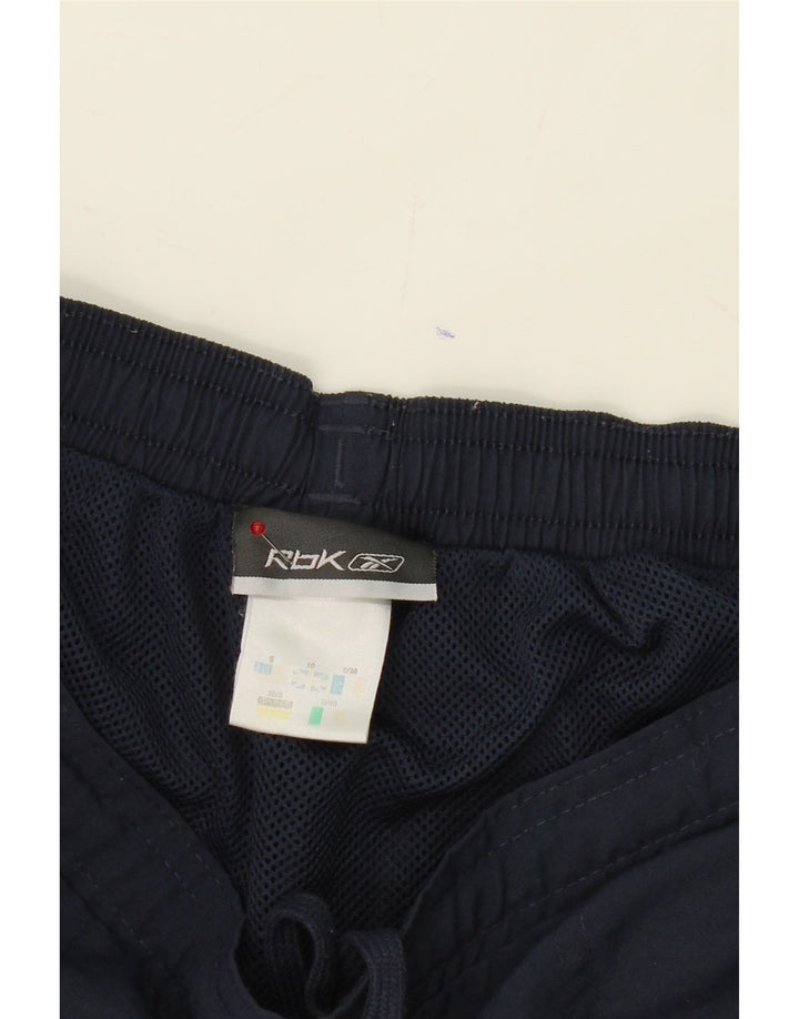 REEBOK Womens Tracksuit Trousers UK 10 Small Navy Blue Polyester Vintage Reebok and Second-Hand Reebok from Messina Hembry 