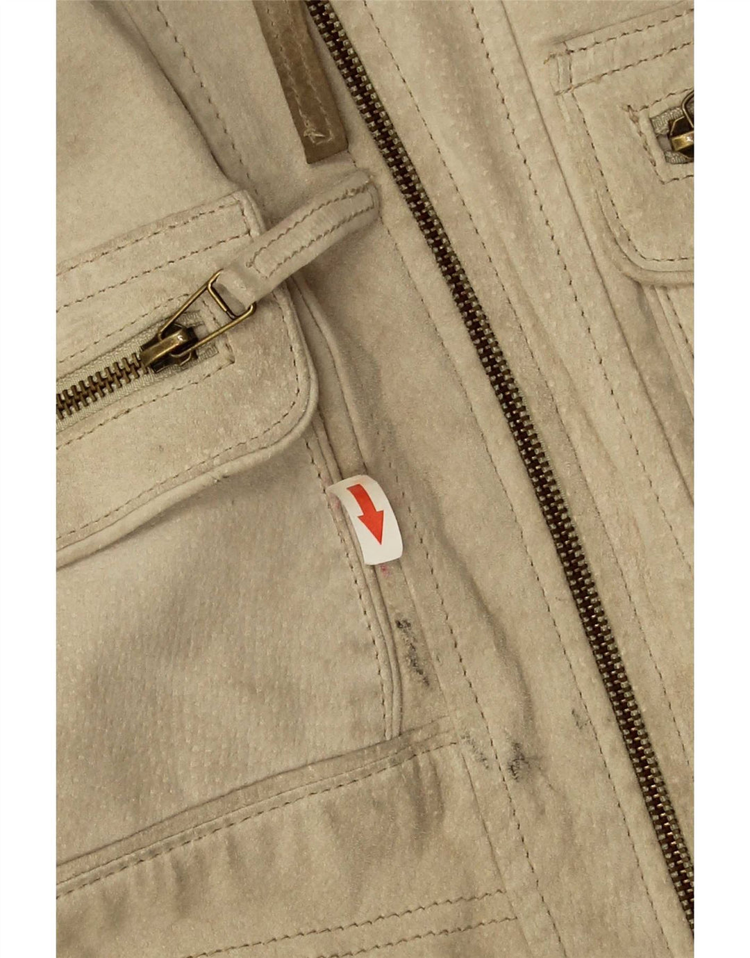 Giubbotto bomber in pelle scamosciata da uomo Heine UK 44 2XL Pelle beige