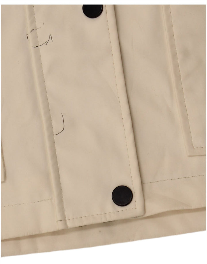 Topshop Giacca antipioggia oversize da donna con cappuccio UK 10 Small Off White
