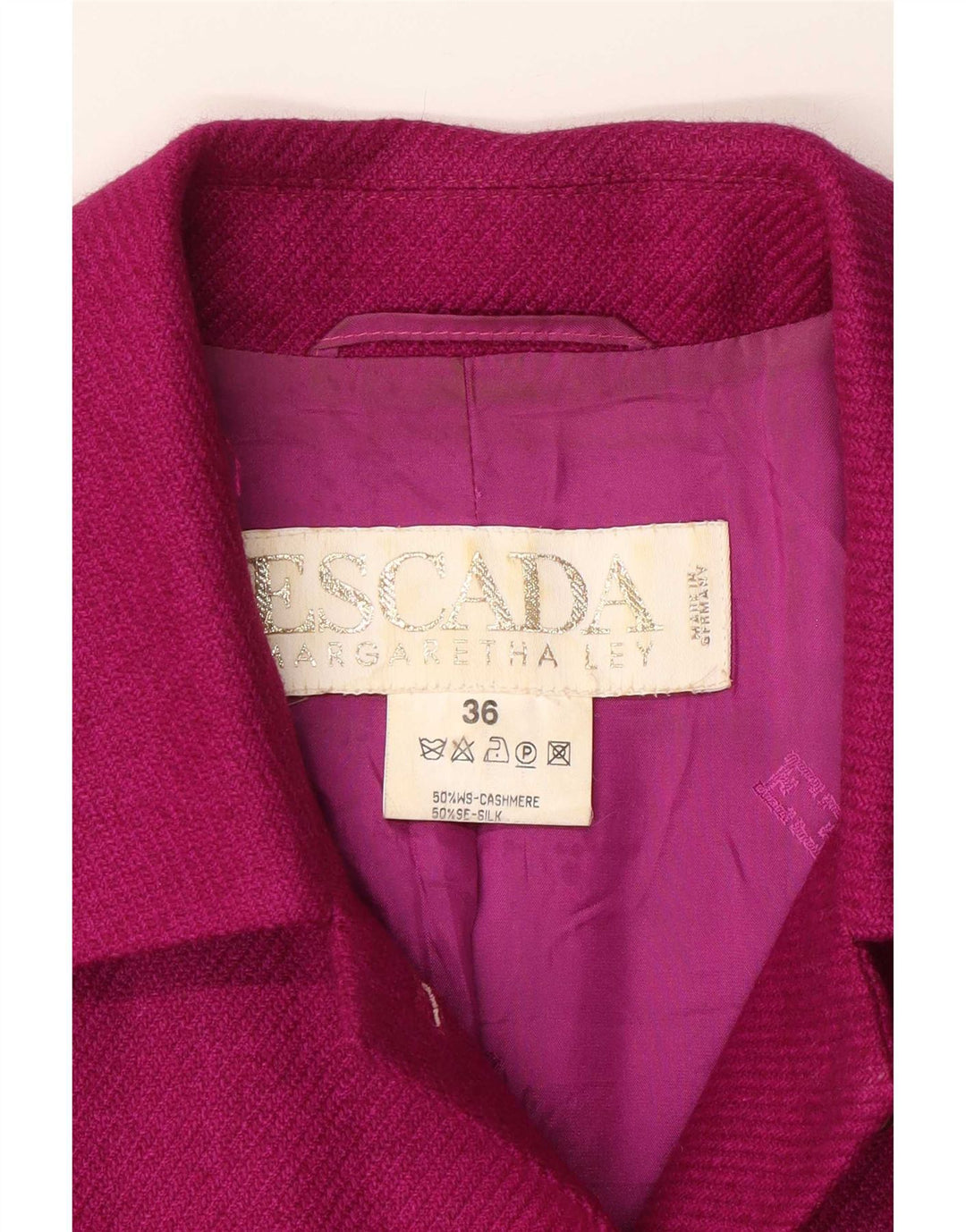 Escada Womens by Margaretha Ley Giacca blazer lunga EU 36 Piccolo Viola